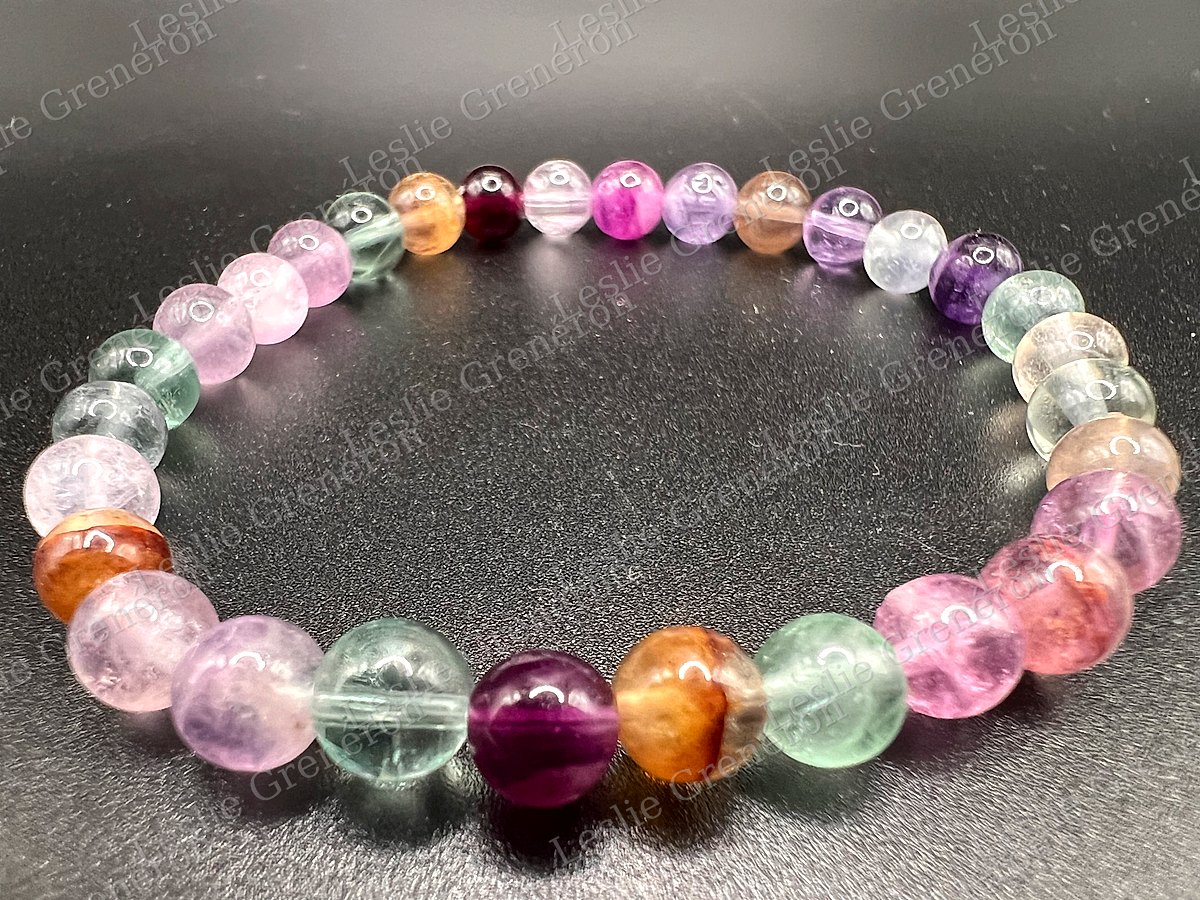 Bracelet Arc en Ciel en pierres naturelles — Fluorine multicolore