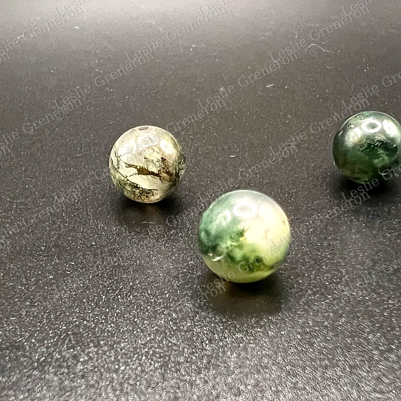 Perles de Agate mousse