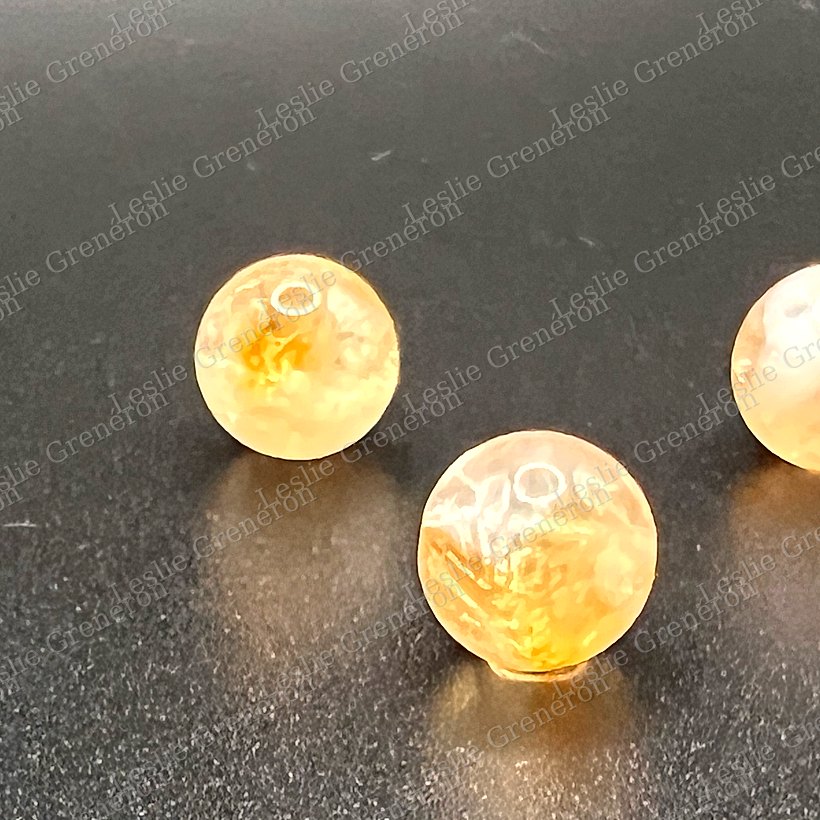 Perles de Citrine chauffée