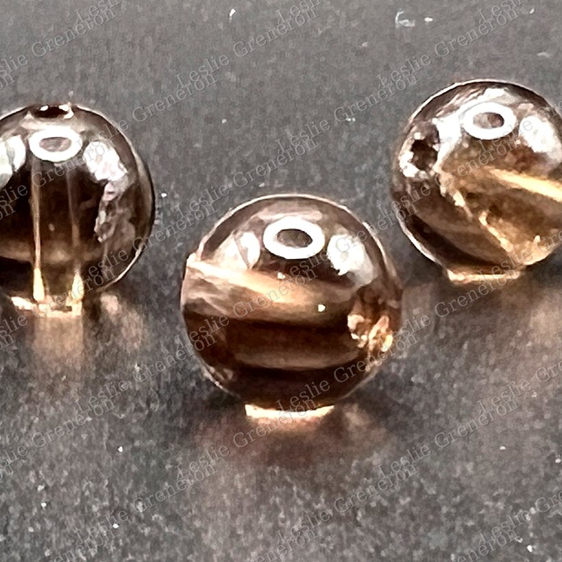 Perles de Cristal de roche fumé