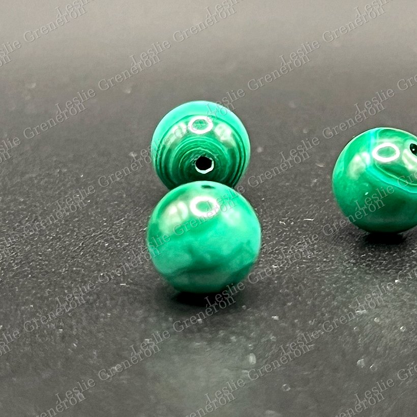 Perles de Malachite Claire