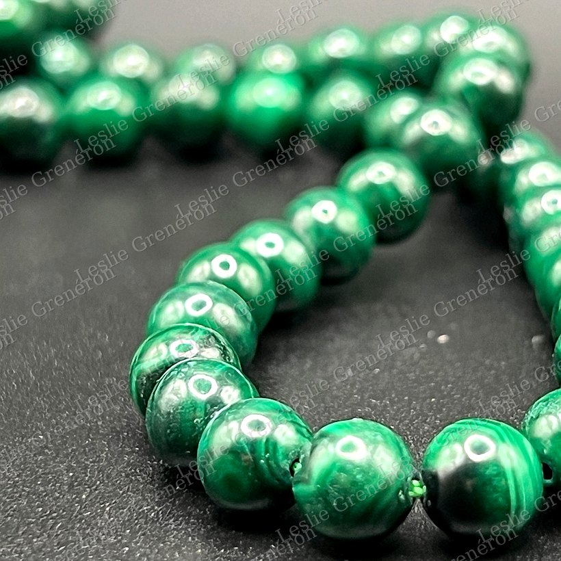 Perles de Malachite foncée