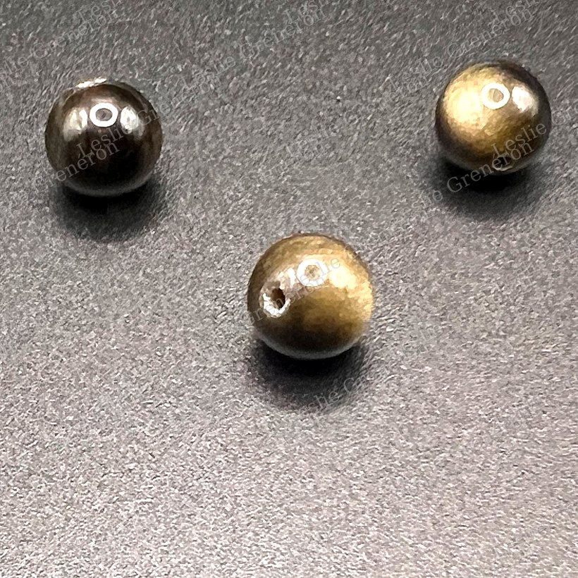 Perles de Obsidienne dorée